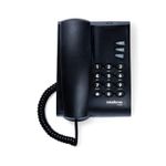 Telefono Alambrico de Escritorio Pleno Negro