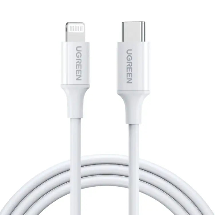CABLE USB - C A LIGHTNING - PD - CARGA RÁPIDA - 3A MAX - BLANCO - 1MT