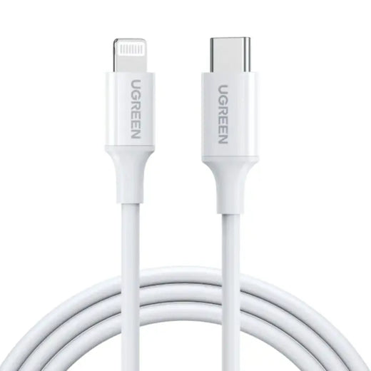 CABLE USB - C A LIGHTNING - PD - CARGA RÁPIDA - 3A MAX - BLANCO - 1MT