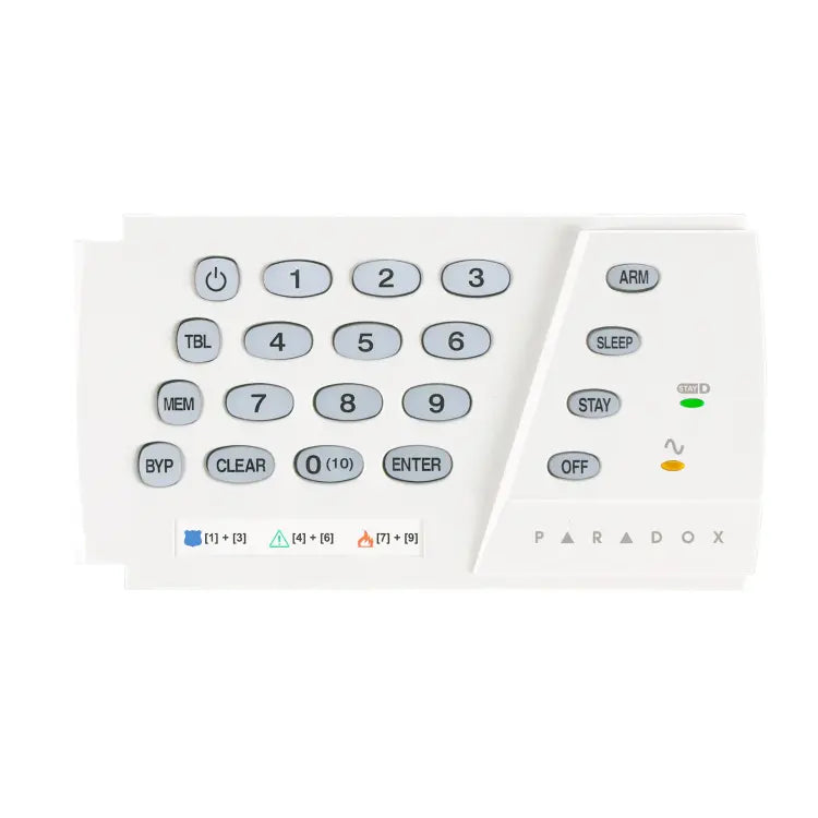Teclado LED Cableado de 10 Zonas Paradox K636