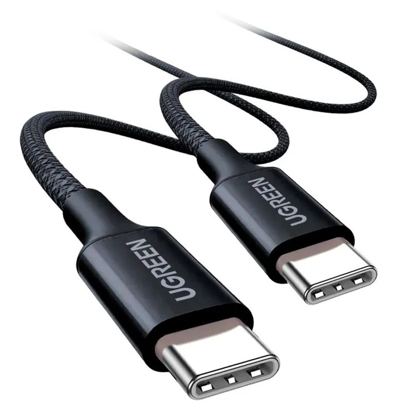 CABLE USB - C A LIGHTNING M/M - CARCASA ABS NIQUELADA - 1 MT - NEGRO