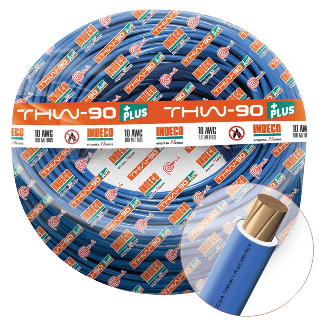 CABLE ELECTRICO 7 HILOS INDECO NACIONAL #12 AWG 100MTS + PLUS