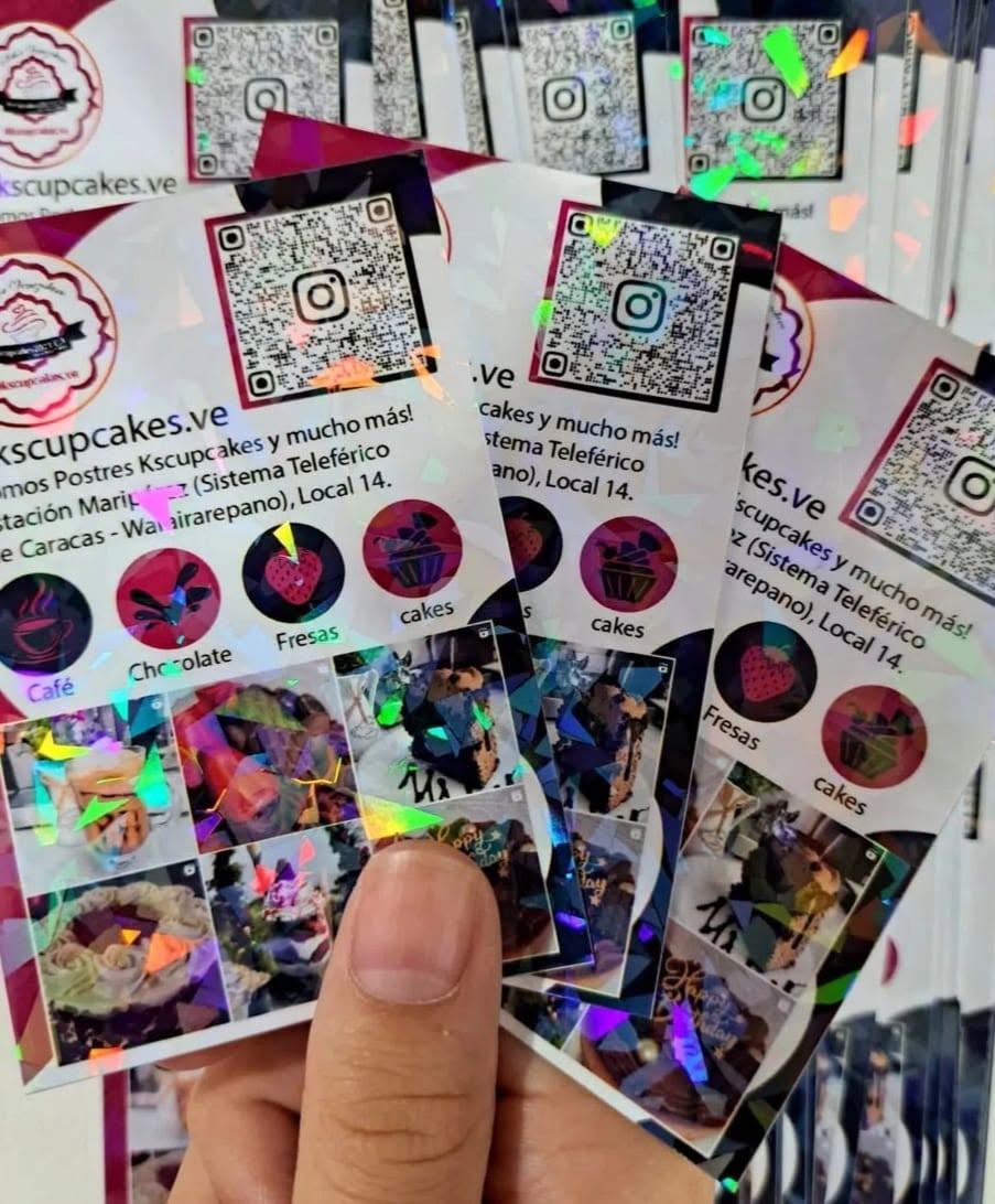 TARJETAS PERSONALES DE PRESENTACIÓN  ACABADO HOLOGRAFICOS 1 MILLAR 380GR