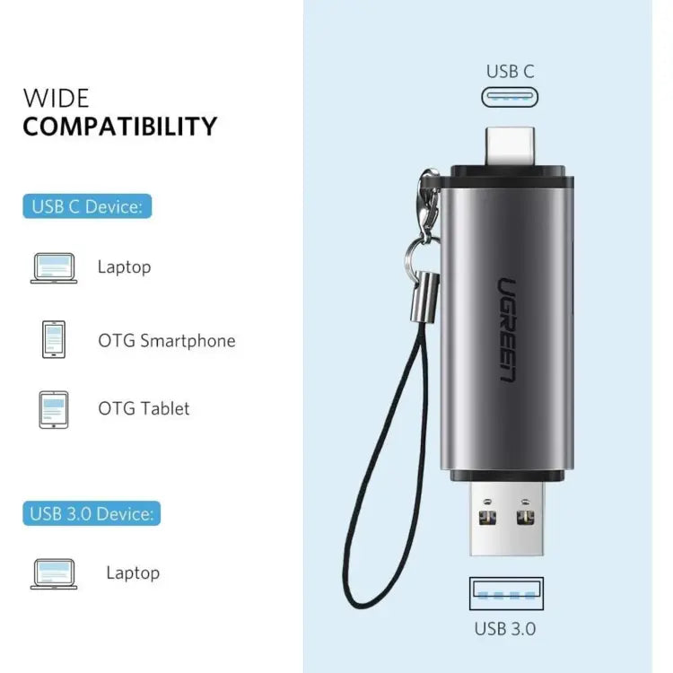 ADAPTADOR USB/USB A + CARD READER