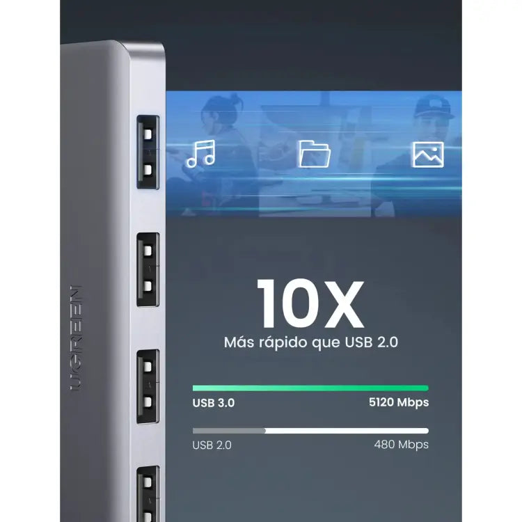 ADAPTADOR HUB - 4 USB3.0