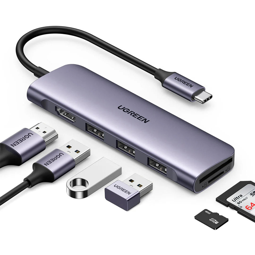 ADAPTADOR 4 EN 1 - USB - C A RJ - 45 - 3 PUERTOS USB 3.0