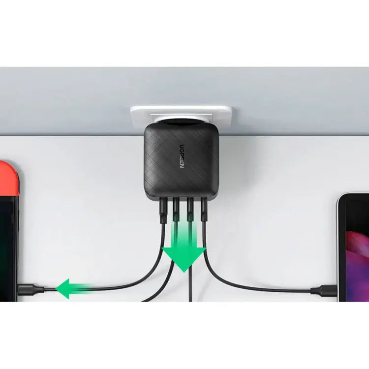 CARGADOR WALL CHARGER - 65 W - 1 USB A+3 USB C