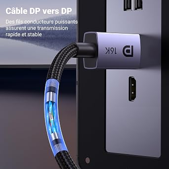 CABLE DISPLAYPORT 16K 1 MT