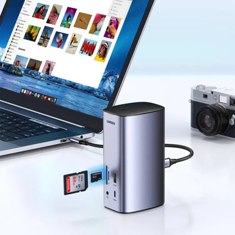 DOCKING STATION REVODOK PRO 312 - 12 EN 1 - 1 (USB - C 3.1)+ 1 (USB - A 3.1)+2 (USB - A 3.0)+1 (DP 1.2)+1 (HDMI 2.1)+1 (HDMI 2.0) - PN INTENAL CM555 (90325)
