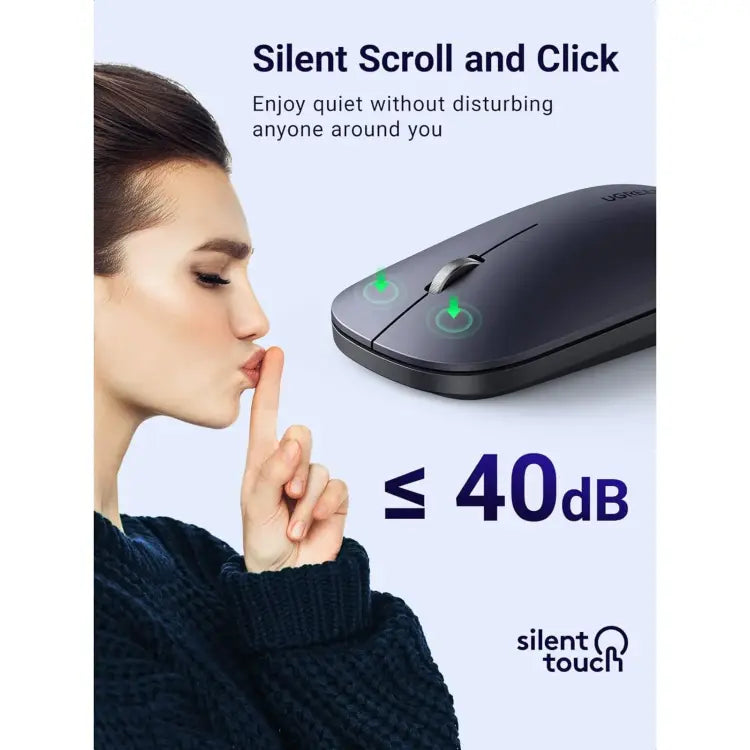 MOUSE INALAMBRICO NEGRO - 4000 DPI
