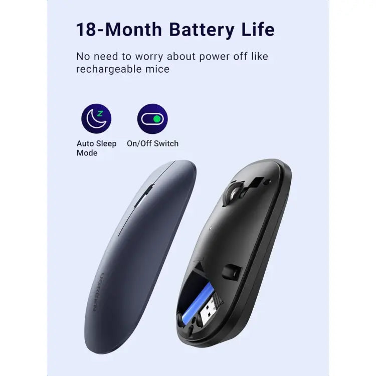 MOUSE INALAMBRICO NEGRO - 4000 DPI
