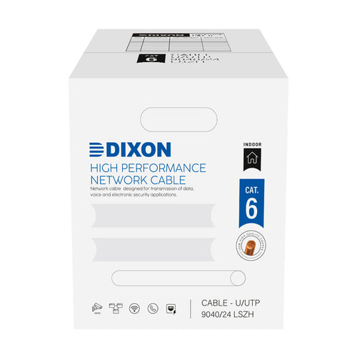 Rollo De Cable De Red Utp Dixon  Cat6E De 305 Mts Interior 9040 100% Cobre Puro