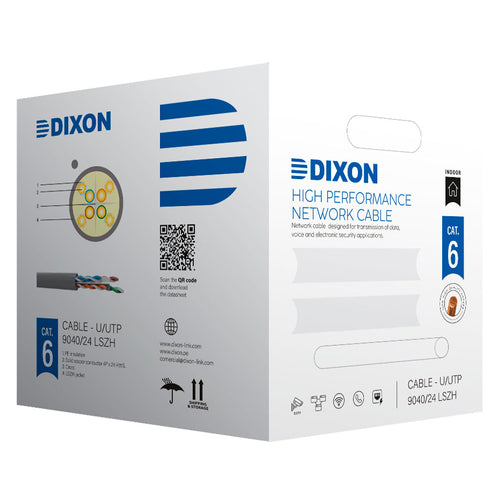 Rollo De Cable De Red Utp Dixon  Cat6E De 305 Mts Interior 9040 100% Cobre Puro