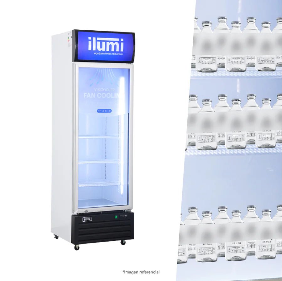 Bc Cooler (Fan Cooling) Puerta Vidrio Vertical 350L  Ilumi