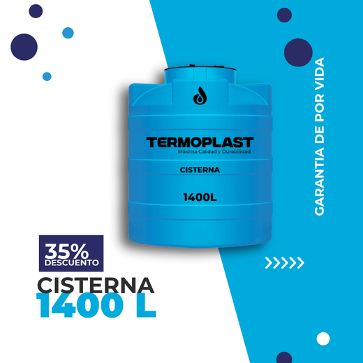 CISTERNA DE AGUA DE 1400 LITROS TERMOPLAST