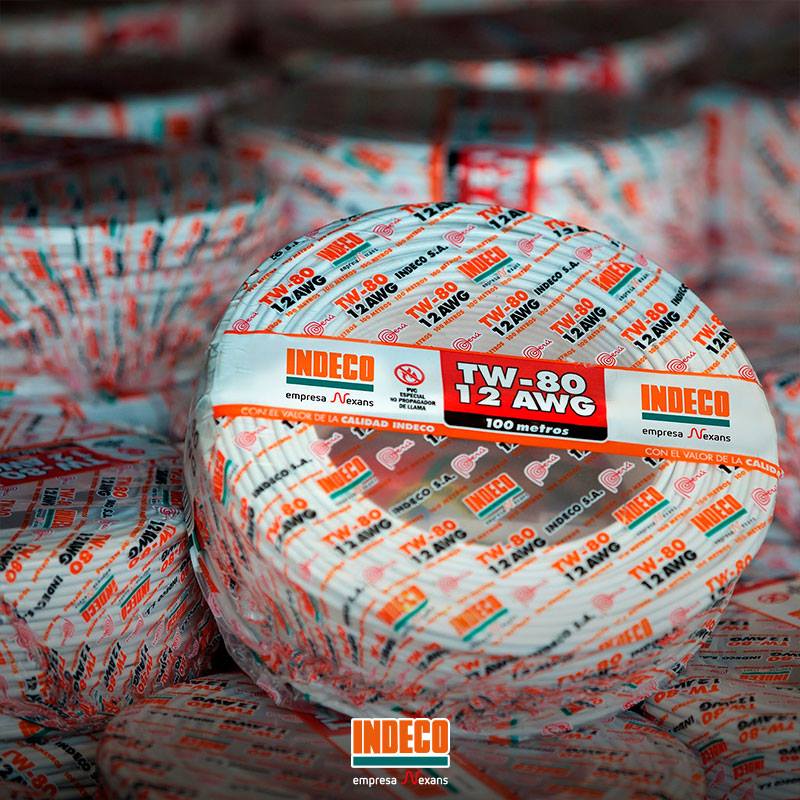 CABLE ELECTRICO 7 HILOS INDECO NACIONAL #12 AWG 100MTS + PLUS