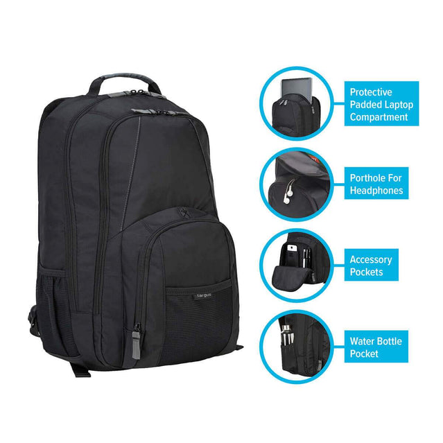 MOCHILA TARGUS GROOVE 17" BLACK (CVR617LP)