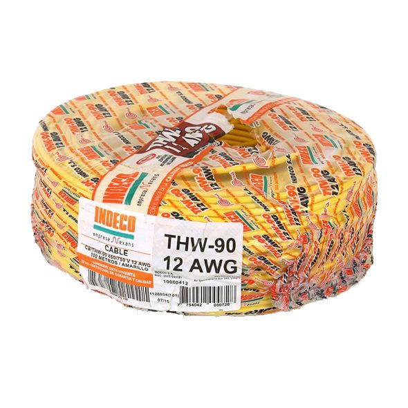 CABLE ELECTRICO 7 HILOS INDECO NACIONAL #12 AWG 100MTS + PLUS