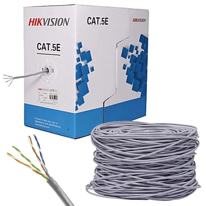 Hikvision Ds-1Ln5Eo-Uu/E Rollo Cable De Red Utp Cat5E Exterior Negro 305M