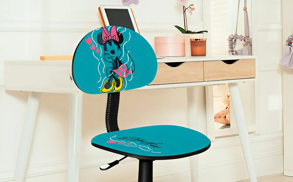 SILLA ESTUDIANTIL P/ ESCRITORIO LICENCIADO XTECH MINNIE C/ RUEDAS MAX.79KG BLUE (XTF-DC001MM)