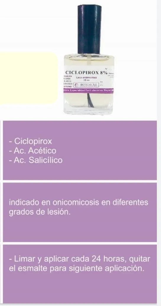 ESMALTE PODOLOGICO ANTIMICOTICO CICLOPIROX 15ML