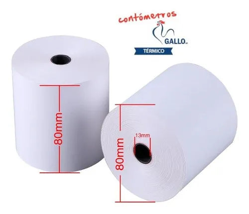 CONTOMETROS ROLLOS DE PAPEL TERMICO 80X80 CAJA X20 FACTURAS ELECTRONICAS