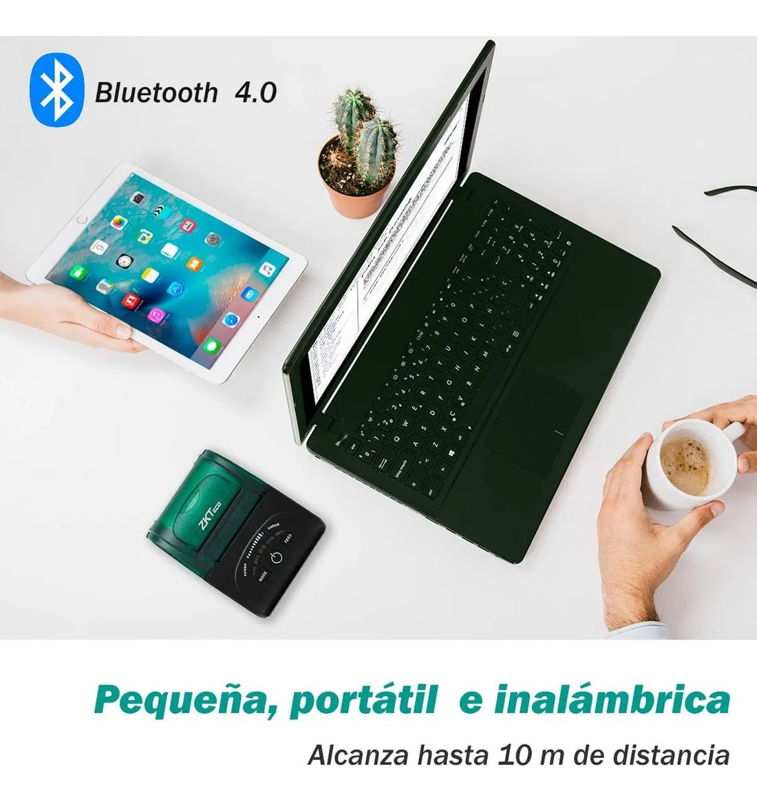 IMPRESORA TÉRMICA PORTÁTIL 58MM BLUETOOTH ZKTECO