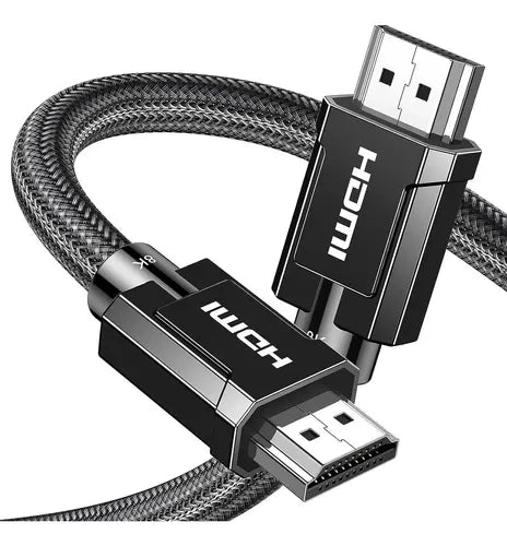 CABLE HDMI 8K - 1.5 MTS - MACHO A MACHO - CARCASA ALEACION ZINC TRENZADO GRIS