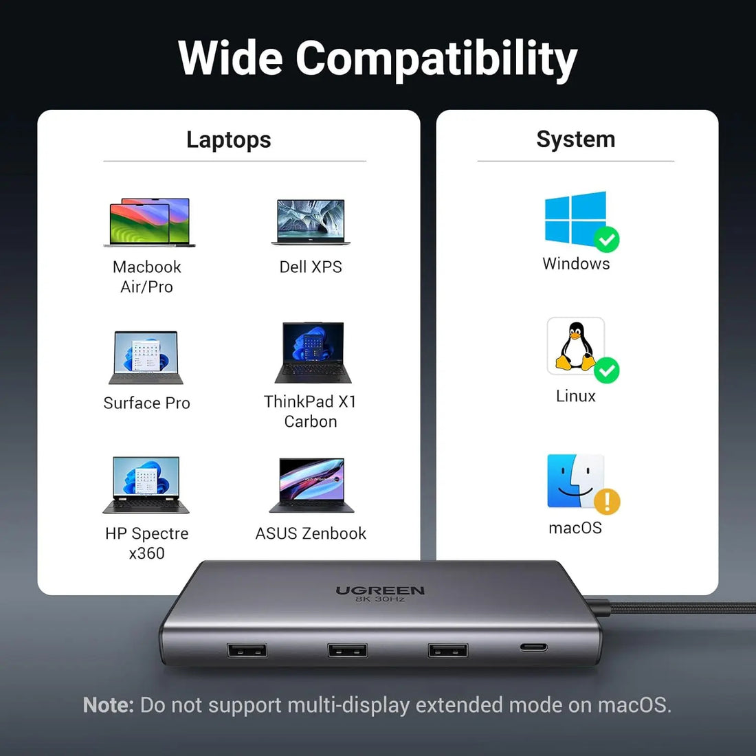 ADAPTADOR HUB 10 EN 1 - 1 USB3.0 + 2 USB 2.0 + 2 HDMI +1 RJ45 GIGABIT+SD&TF+ PD PORT CONVERTER
