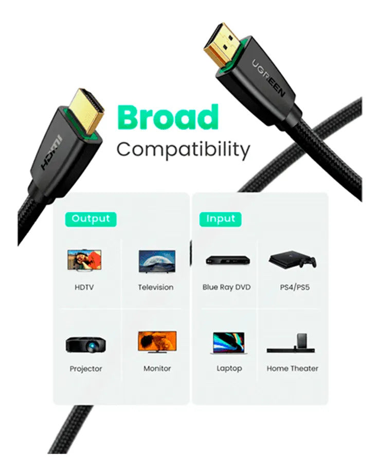CABLE HDMI - 1.5 MTS - CONEXION MACHO A MACHO - SOPORTA 4K