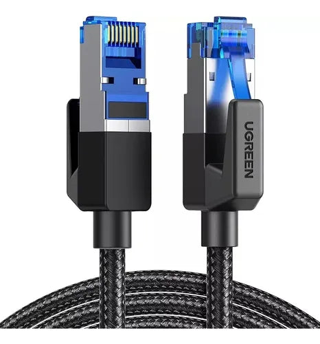 CABLE CAT8 - 3 MTS - TRENZADO REDONDO BLINDADO - CONECTORES MODULARES