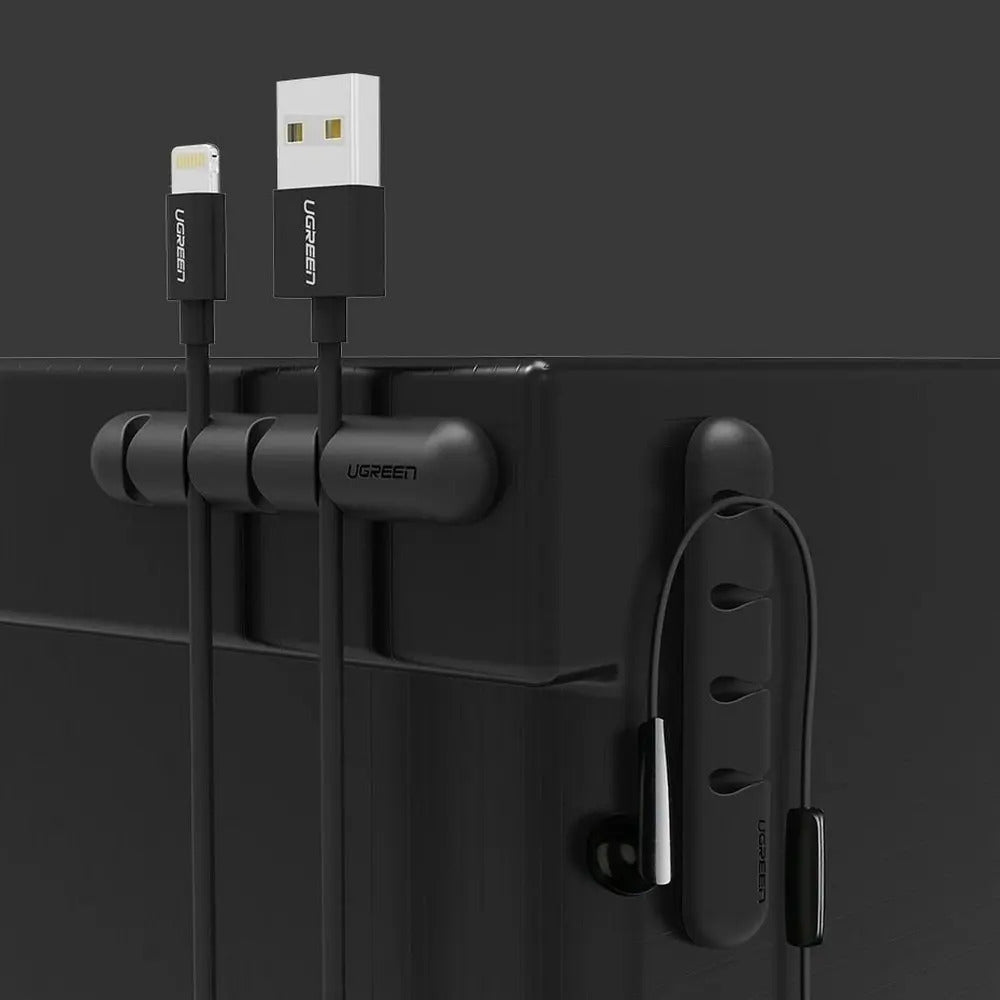 ORGANIZADOR DE CABLES C/ 7 RANURAS - DIAMETRO 5MM - MATERIAL GEL SILICE