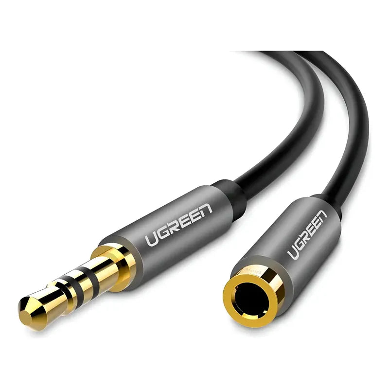 UGREEN 3.5MM MALE TO 3.5MM FEMALE EXTENSION BRAID 2M (BLACK)40675