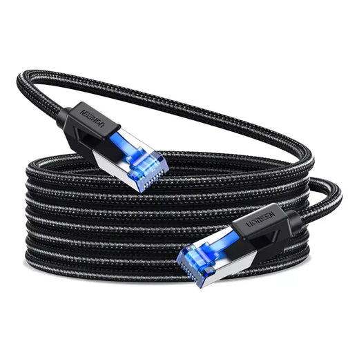 CABLE ETHERNET TRENZADO - COBRE PURO - CAT8 - 15 MTS - NEGRO