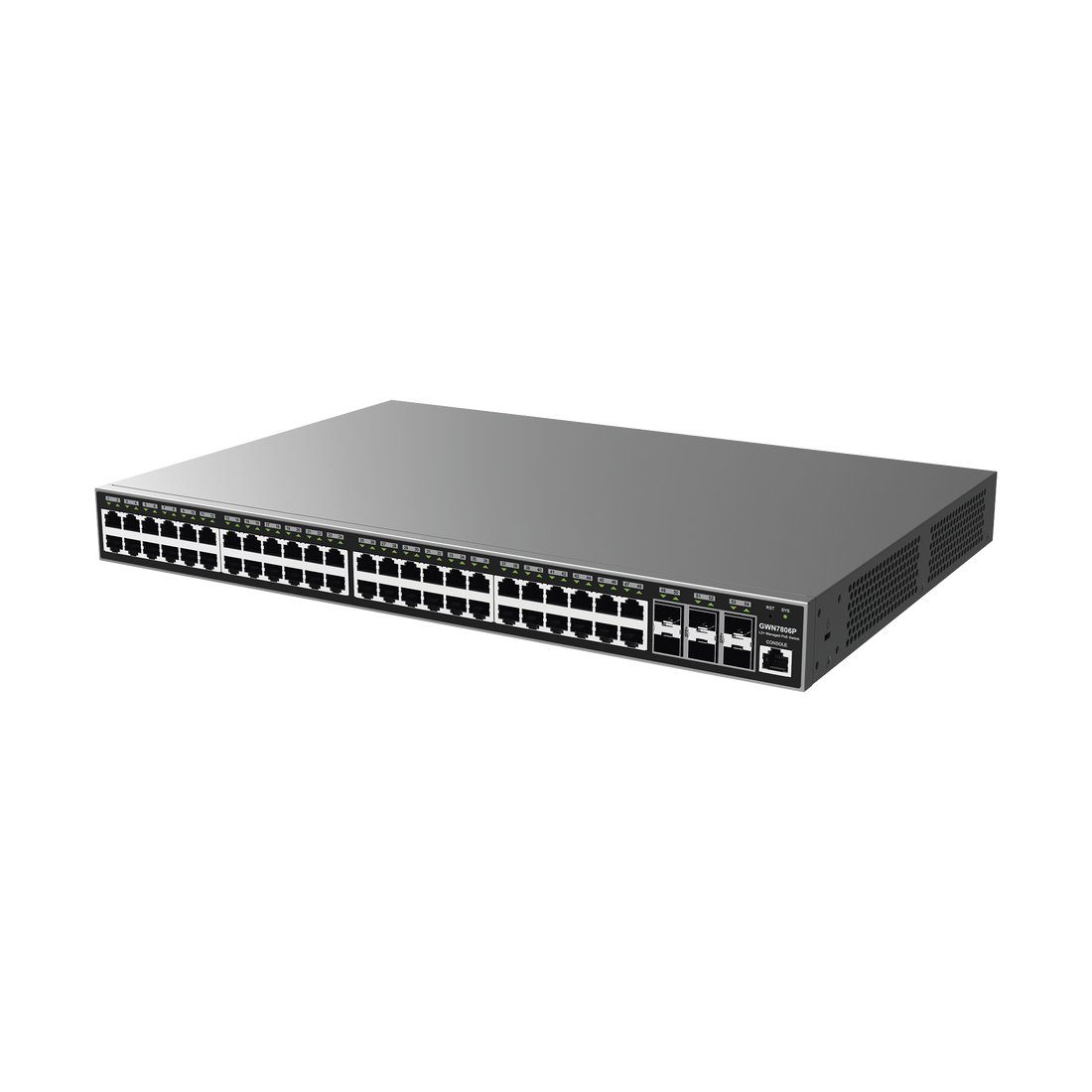 Switch Gigabit PoE+ Administrable / 48 puertos 10/100/ Compatible con GWN Cloud.