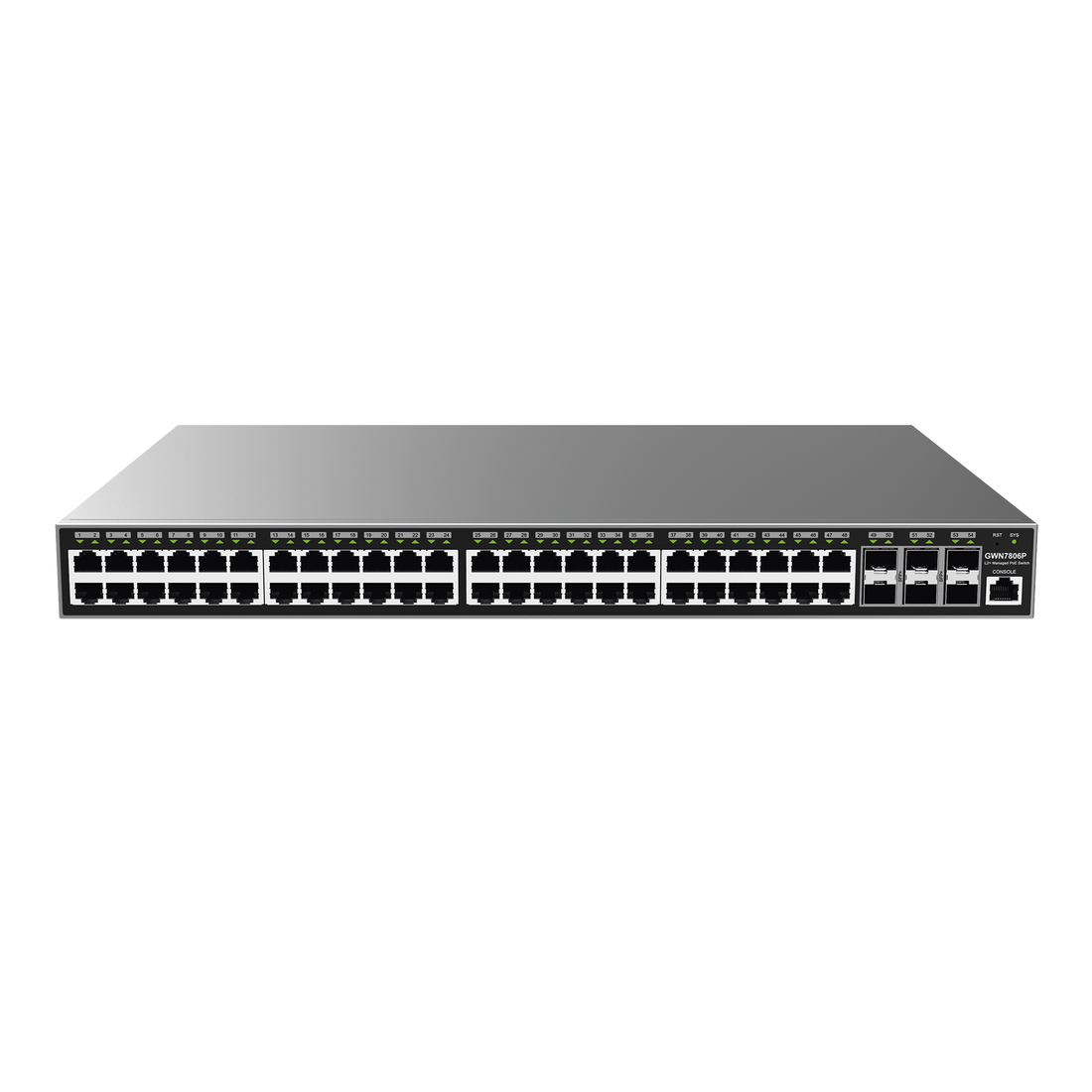 Switch Gigabit PoE+ Administrable / 48 puertos 10/100/ Compatible con GWN Cloud.