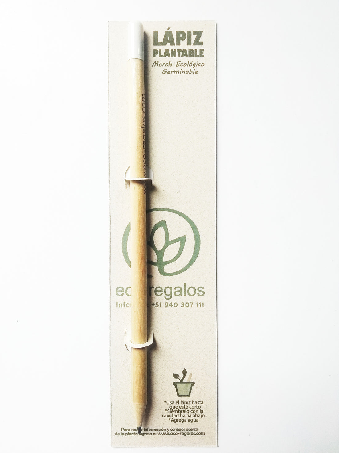 Lápiz Publicitario Semilla Plantable Germinable Biodegradable Ecologico
