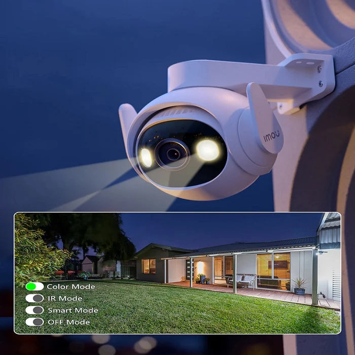 cámara de seguridad Wi-Fi PTZ para exteriores con resolución 2K (3 megapíxeles)