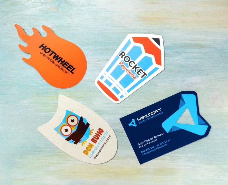 TARJETAS PERSONALES ACABADO MIXTO SECTORIZADO + REPUJADO TIRA Y RETIRA 1 MILLAR