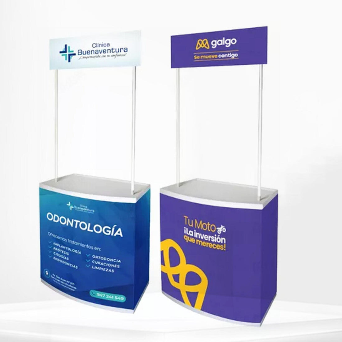 MÓDULO STAND COUNTER PORTATIL PVC 80X200CM MARKETING PUBLICITARIOS