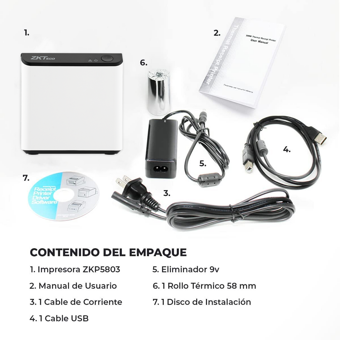 IMPRESORA TÉRMICA BT 58MM ZKTECO