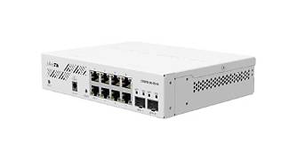 Switch Smart con SwitchOS, 8 puertos Gigabit, 2 puertos SFP+ 10G, Desktop/Rack