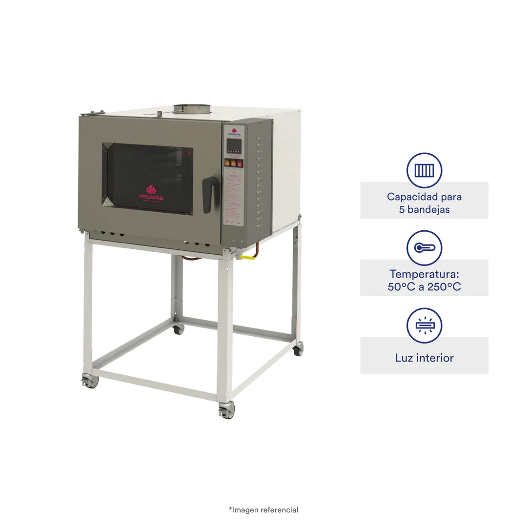 Horno Convector A Gas Capacidad Para 5 Bandejas Progas