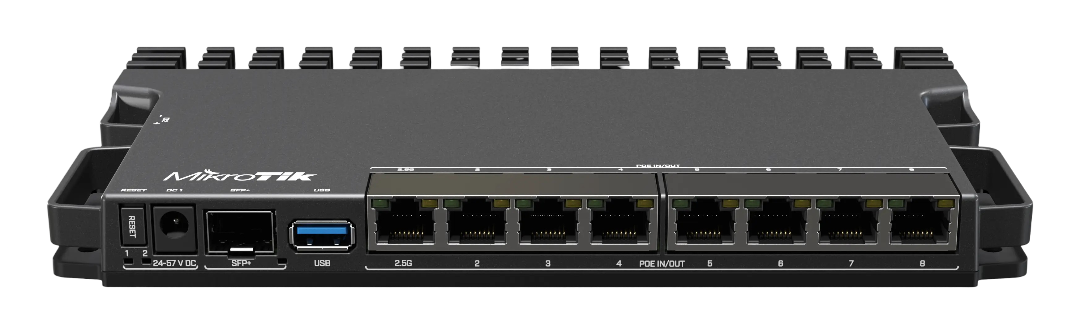 RouterBoard, CPU 4 Núcleos, 8 Puertos Gigabit, 1 SFP+, Solo RouterOS v7