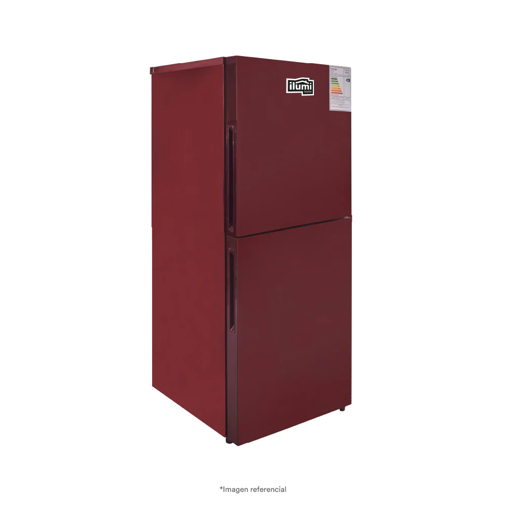 Refrigeradora Negra/Roja 140L Ilumi