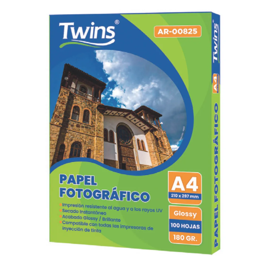 PAPEL FOTOGRAFICO BRILLANTE JUMBO 10X15 100 UNIDADES 180GR