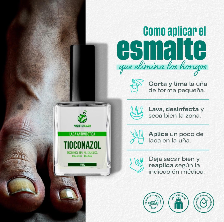 ESMALTE PODOLOGICO ANTIMICOTICO TIOCONAZOL 15ML