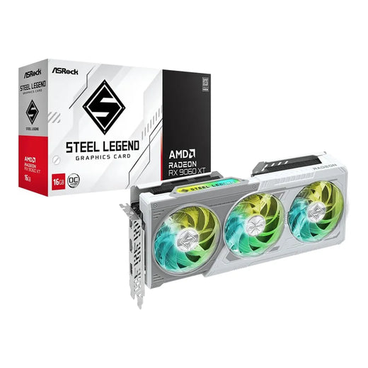 Tarjeta De Video Asrock Amd Radeon Rx 9060 Xt Steel Legend 16Gb Oc, 16 Gb Gddr6, Pci-