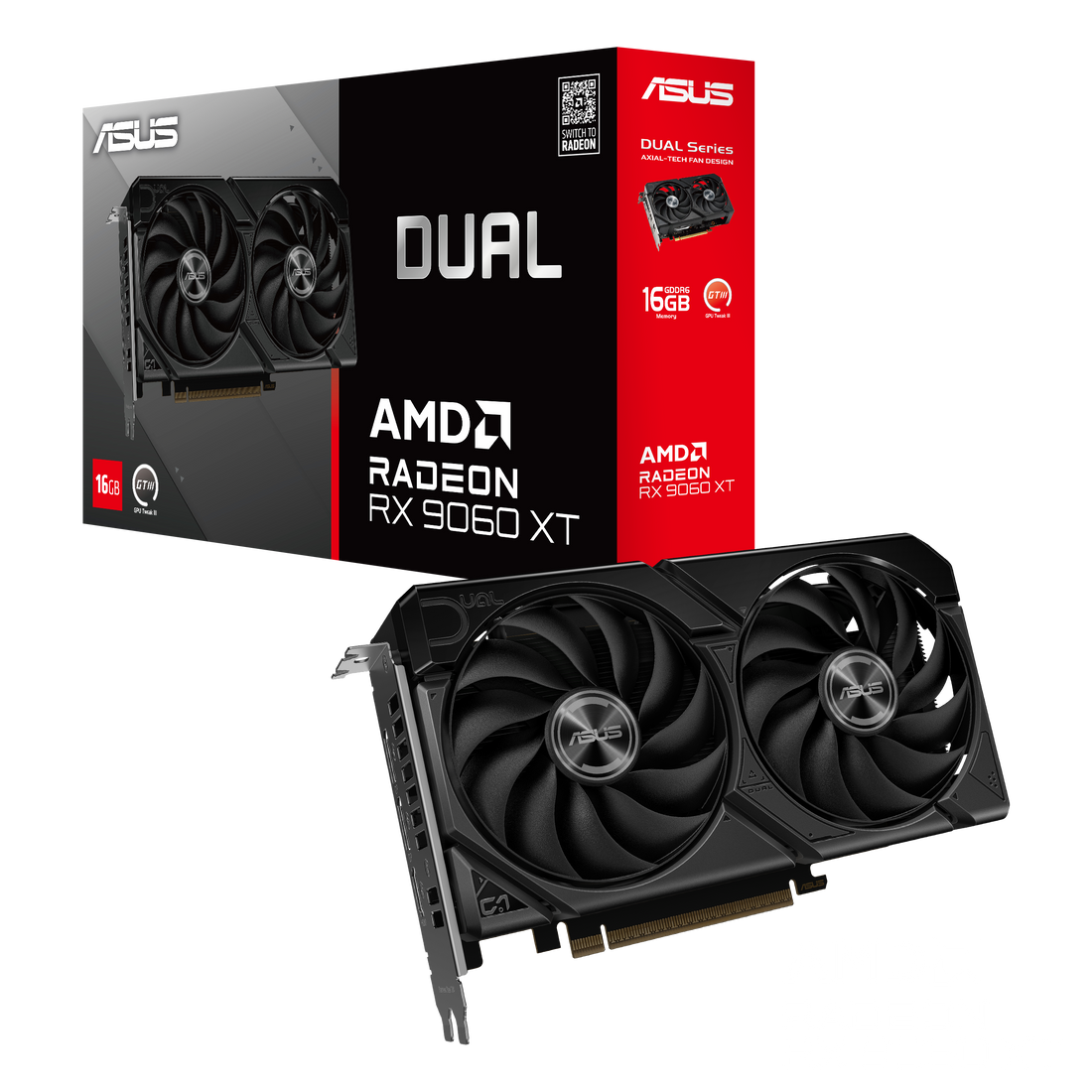Tarjeta De Video Asus Dual-Rx9060Xt-16G, 16 Gb Gddr6, Pci-E 5.0