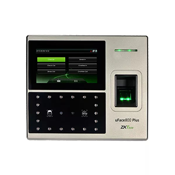 ZKTECO UFACE800 PLUS Control de Asistencia y Acceso con Lector de Huella, Rostro, Palma, Tarjeta y PIN